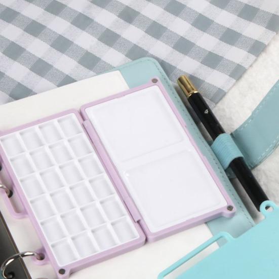 Мини-коробка для акварели, 24 шт., пустые полукастрюли с магнитной полосой, переносная палитра для акварельных красок, масляных, акриловых