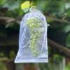 100pcs White Vegetable Plant Protection Bags Mesh Grape Protection Cover  For Pest Control Anti-Bird