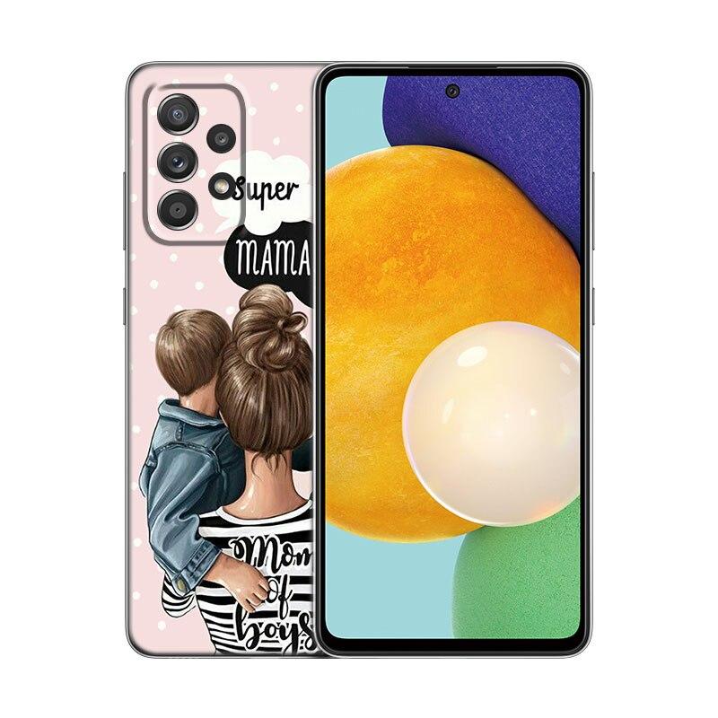 Beautiful Mother Daughter Son Phone Case For Samsung A21 A30 A50 A52 S A13 A22 A32 4G A23 A33 A53 A73 5G A12 A31 A51 A70 A71 A72