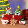 Рождественские игрушки Микро Строительные Блоки Игрушки Для Детей Санта Клаус Олень DIY Рождественские Подарки Украшения