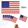 20Pcs USA United States Mini Flags Fade Resistant Hand Held Small Miniature American US Flags Party Accessories
