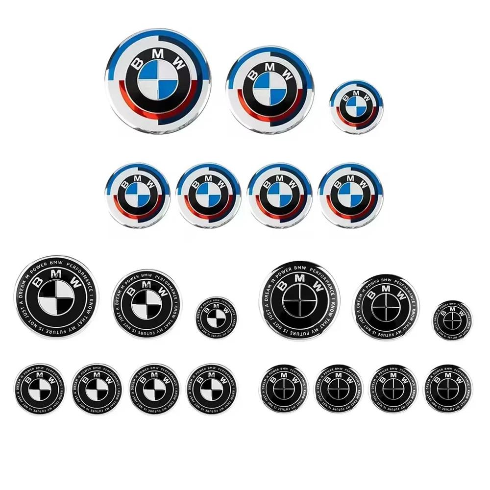 7Pcs Car Hood Front Rear Trunk Emblem Badge For mini BMW 50th Anniversary E60 E93 E87 G01 G20 X3 X5 F30 F20 E36 E46 E53 E90 F10