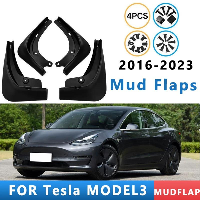 Mud Flaps Fit for Tesla MODEL3 2016-2023 2017 2018 2019 Mudguards Tire Fenders Splash Proof Accessories Wheel Guards 4ps