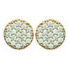 [K7702] - White Gold 'Déesse' Gold Plated Earrings - 7 Mm