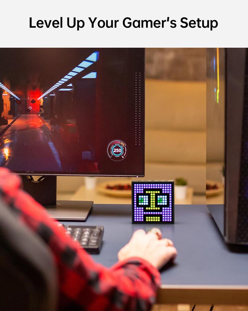 Divoom Timebox Evo Portable Bluetooth Speaker Music RGB Playback/Enhanced Bass/With Clock/Pixel Art/Multi-function Use/Hands-Free Calling/256