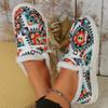 Fashion Women's Fashion Colorful Geometric Print Thickened Warm Snow Shoes Lightweight and Comfortable Outdoor Low Top Shoes