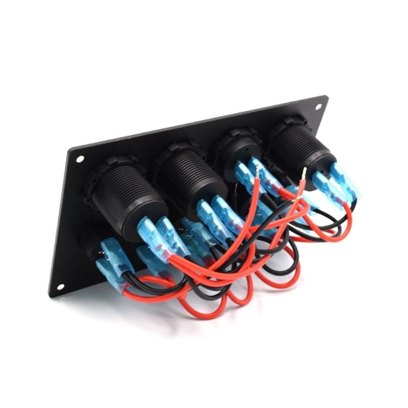 12-вольтовая панель с 6 кнопками, двумя USB-портами и индикатором уровня заряда аккумулятора для автомобилей, внедорожников, пикапов, квадроциклов, UTV