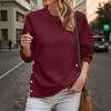 ZANZEA Women Casual Round Neck Long Sleeve Loose Pullover Sweatshirts