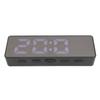 LED Digital Alarm Clock Time Date Temperature Display Stylish Look Electric Clock for Bedroom Living Room Office Black