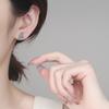 Sterling Moissanite Stud Earrings Women Minimalist Daily Wear Office Chic Cold Aesthetic