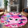 1pc My Little Pony2 Print Round Carpet Chair Round Carpet Suitable for Bedroom Living Room Home Decorative Carpet