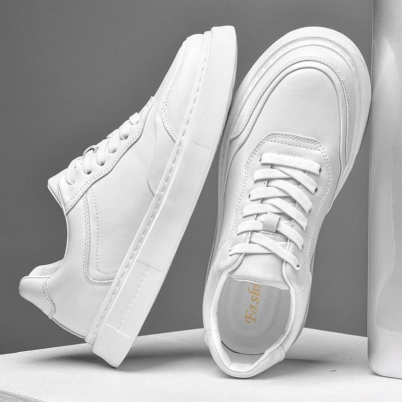 Fashion Genuine Leather Mens Sneakers New Design Skateboard Footwear Men Comfortable Casual Shoes Outdoor Walking Shoes Tenis Masculino