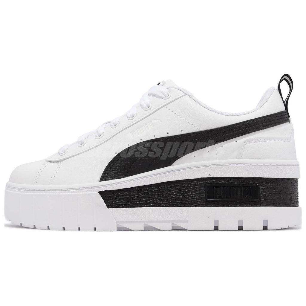 Puma Mayze Wedge White Black Women Sneakers 386273-01