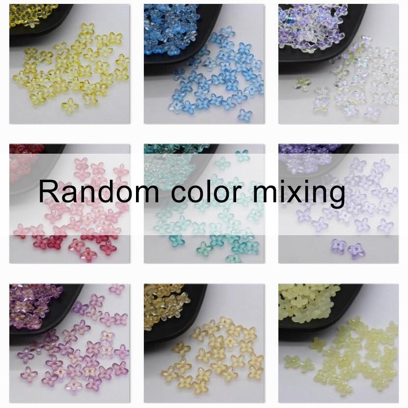 6x8 мм 50 шт. крест ароматный цветок форма хрустальное стекло свободные бусины-разделители для изготовления серег ювелирных изделий DIY ремесла