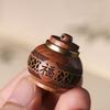Wood Hollow Carved Aromatherapy Bottle Mini Vase Pagoda Car Hanging Decoration Fragrance Diffuser Bottle Sealed Jar Pendant