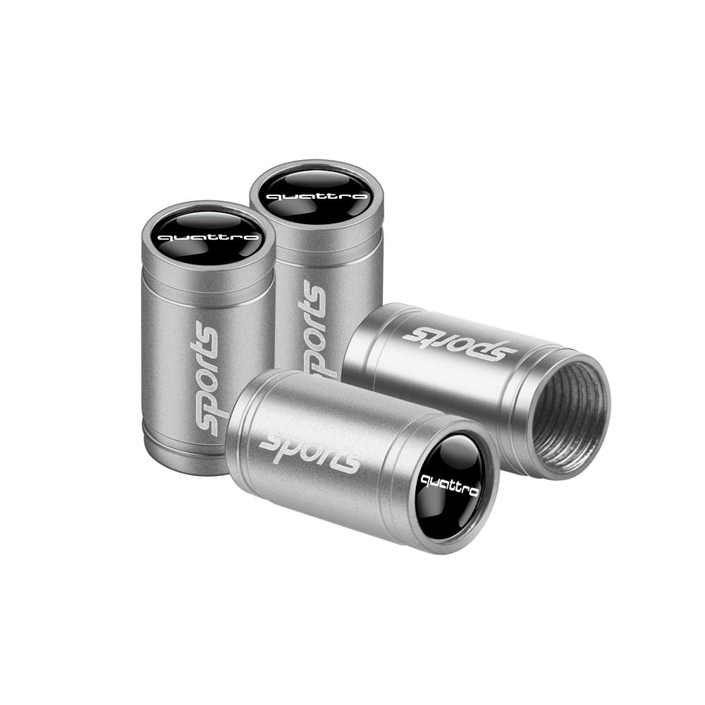 4pcs 3D Metal Car Wheel Tire Valve Caps Tyre Rim Stem Covers Accessories For Audi OOOO SLINE RS S TT A1 A3 8P 8V A4 A5 A6 A7 A8L