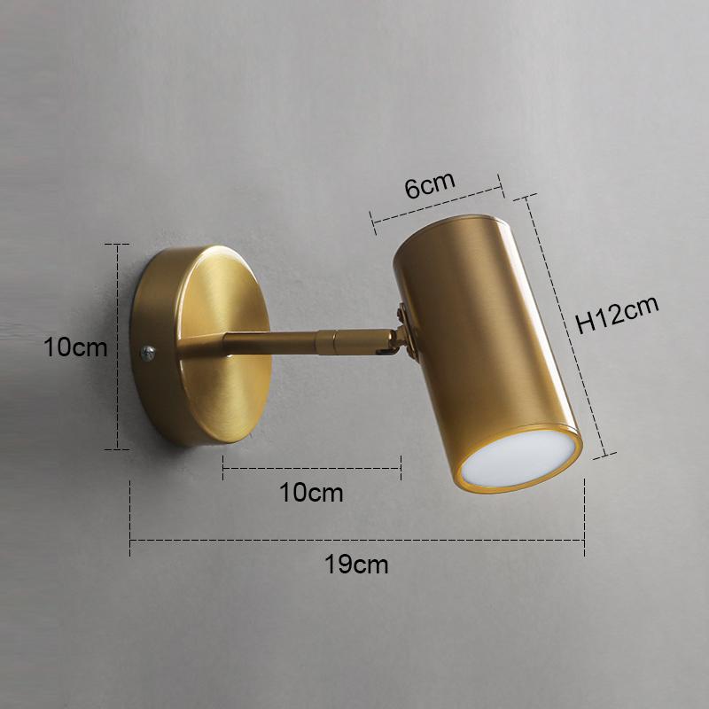 Modern Decoration Adjustable Angle Led Wall Lamps Lighting Vintage Home Vanity Light Fixture Sconce Lamps Gold Metal Iron Light