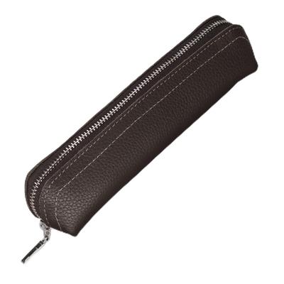 Leather Workshop Innoshima Pen Case Pencil Case Roll Pen Case Genuine Leather 3 Pieces Black