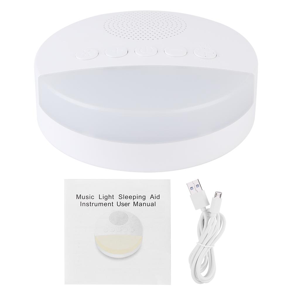 White Noise Sleep Instrument Portable Aid Breathing Night Light for Kid Baby USB Charging
