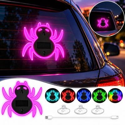 Multicolor Solar Window Light Solar Powered Car Ambient Light LED Window Lamp Automotive Interior