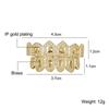 Real Hiphop Body Jewelry Iced Out Lab Diamond Top Teeth and Bottom Teeth Vampire Dental Grills Halloween Gold Teeth Grillz