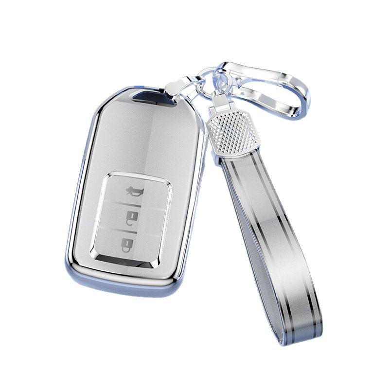 Honda Accord Civic INSPIRE Key Cover - Quicksand Silver 3-Button Pouch for Crider, Breeze, Avancier