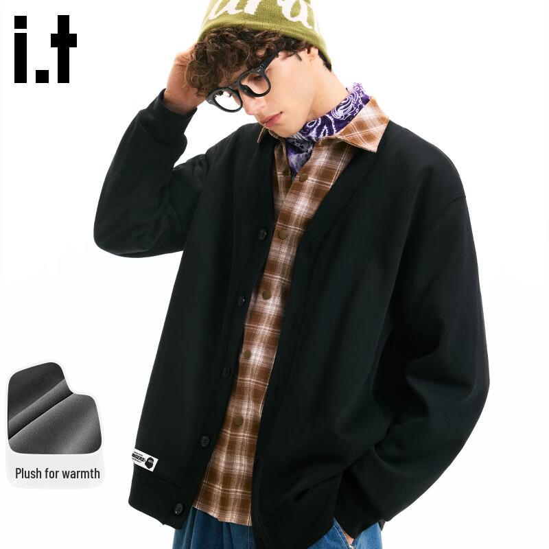 Fingercroxx Men's Japanese Style V-Neck Cardigan Sweatshirt