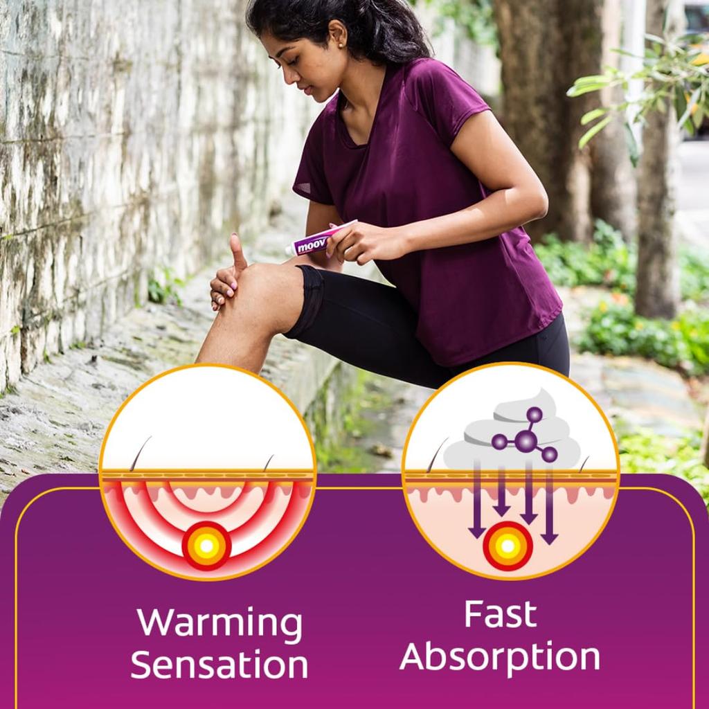 Moov Крем для снятия боли 30 г, упаковка 3 шт. для боли в спине, мышечной боли, боли в суставах, боли в колене, быстрое впитывание
