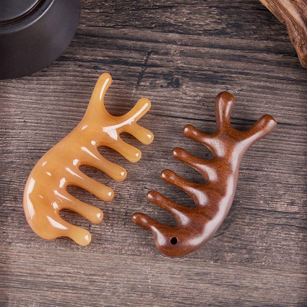 SPA Gift Nose Scraper Meridian Scrapping Wood Comb Scalp Massage Tool Hair Comb Wooden Massage Comb