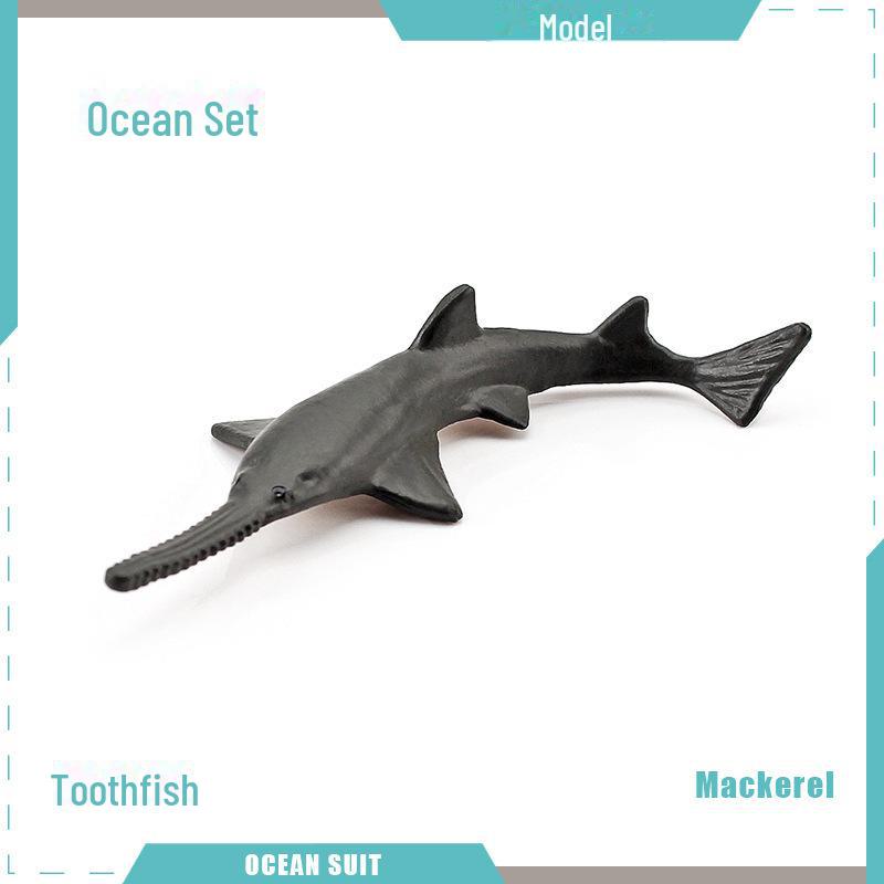 Набор моделей морских животных: Акула, черепаха, дельфин, кит, пингвин, краб и существа морского дна