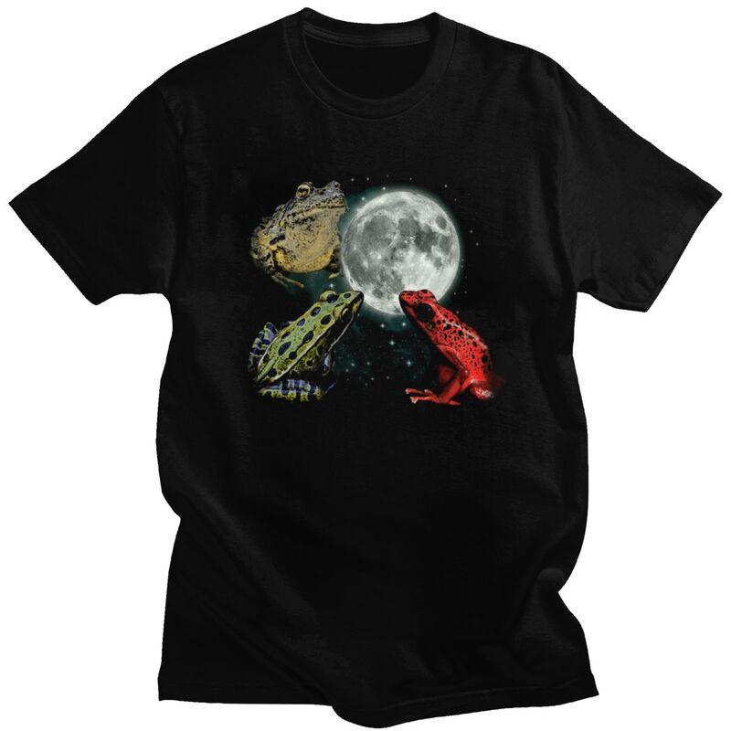 Classic Frog Moon T Shirts Unisex Short Sleeve Tshirts Summer Streetwear Casual Graphic Tee Tops Pure Cotton Slim Fit Clothes