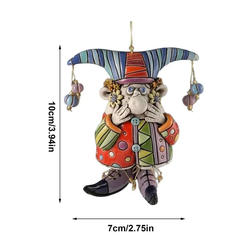 Красочные украшения с колокольчиками-шутами, модель клоуна, украшение с колокольчиками-клоунами, подвеска на дереве, клоун, колокольчик ветра