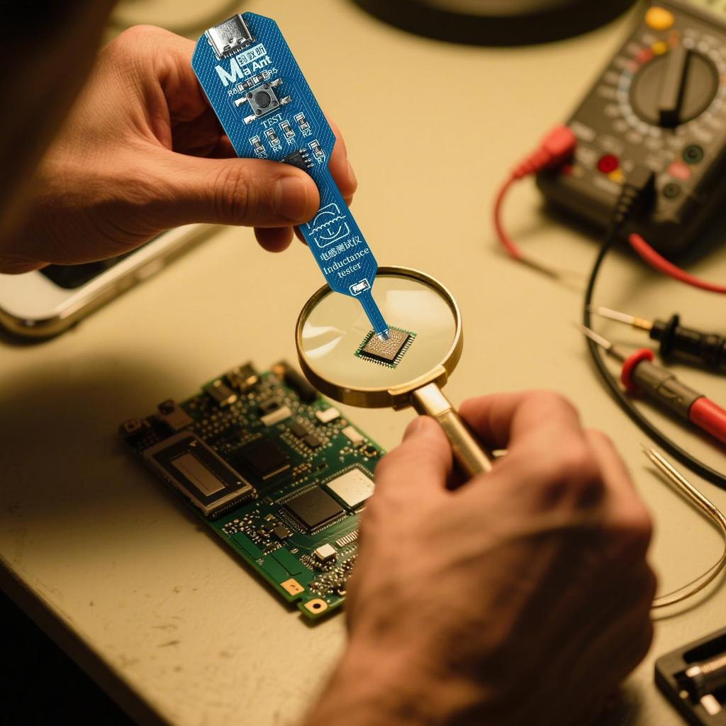 Портативный компонентный тестер Быстрая проверка Точные инструменты Тестер катушек материнской платы Электронный детектор для ремонта телефонов Схема