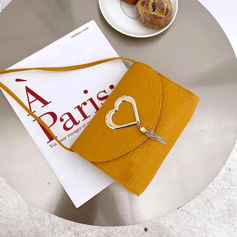 New Fashion Women Shoulder Bag Crocodile Pattern Handbags PU Leather Messenger Bag Solid Color Flip Cover Lady Small Square Bag