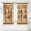 2 шт., шторы с изображением древнеегипетских фресок, ретро-символы, затемнение 30%, подходят для гостиной, спальни, домашнего декора