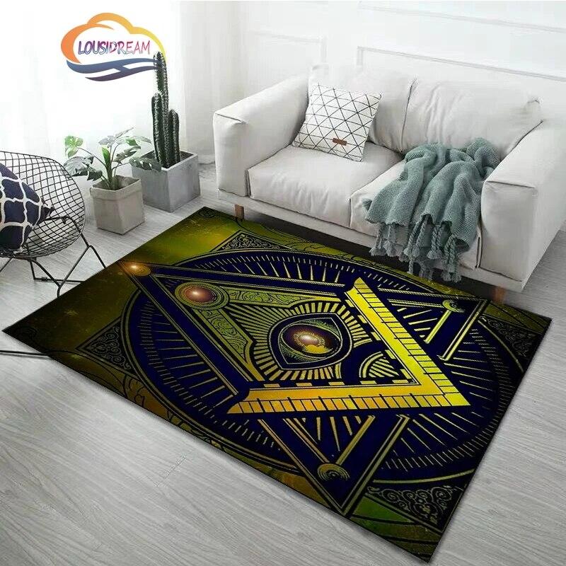 Fashion Carpet Freemasonry Rug Masonic Soft Doormat Rugs Bedroom Freemason Living Room Door Floor Hallway Mats Large