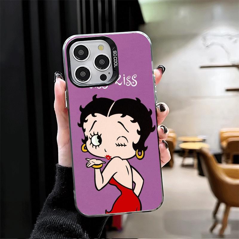 Мягкий чехол для телефона B-Bettys B-Boops Girl для iPhone 15 16 17 Pro Max 17Air 16E 14 Plus 13 12 Mini, противоударная задняя крышка