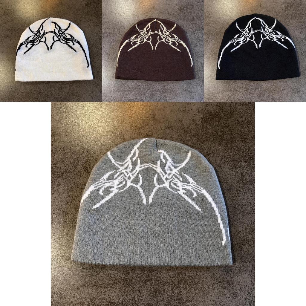 Style Hip Hop Skull Letter Knit Beanie For Men And Women Winter Warmth