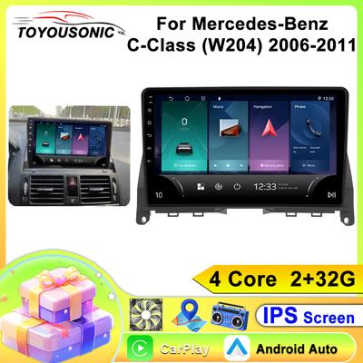 Android-автомагнитола для Mercedes-Benz C-класса (W204) 2006-2011 2 din мультимедийный проигрыватель 4G WIFI GPS Carplay головное устройство авто стерео