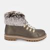 Grainy Leather Boots with Faux Fur Women LES TROPEZIENNES PAR M.BELARBI