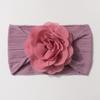 New Jacquard Baby Elastic Headband Cute Solid Color Flower Children's Headband Four Seasons Thin Baby Jewelry