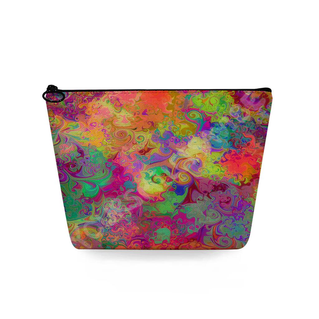 Женская косметичка с цветной текстурой, принтом, для организации туалетных принадлежностей, дорожный органайзер 6776