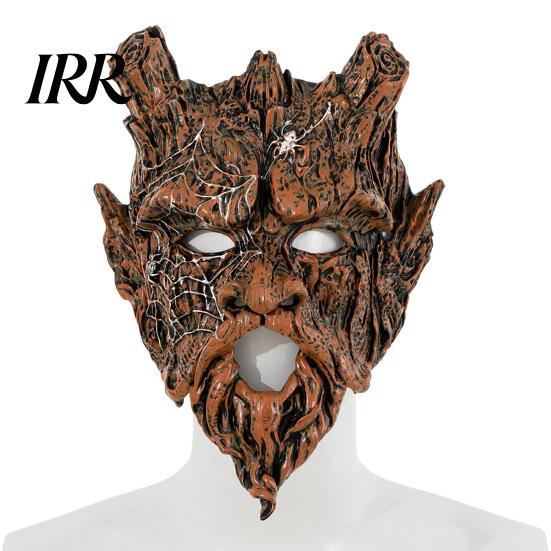 Dark Forest Theme Mask Halloween Mask, Horror Tree Demon Costume Prop, with Breathable Hollow Design, Unique Spirit Accessory Style for Cosplay
