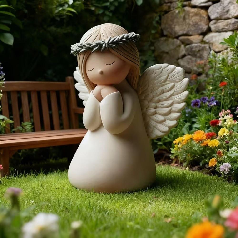 Home Decor Winged Angel Figurine Resin Cherub Statue Desktop Ornaments Desktop Decoration