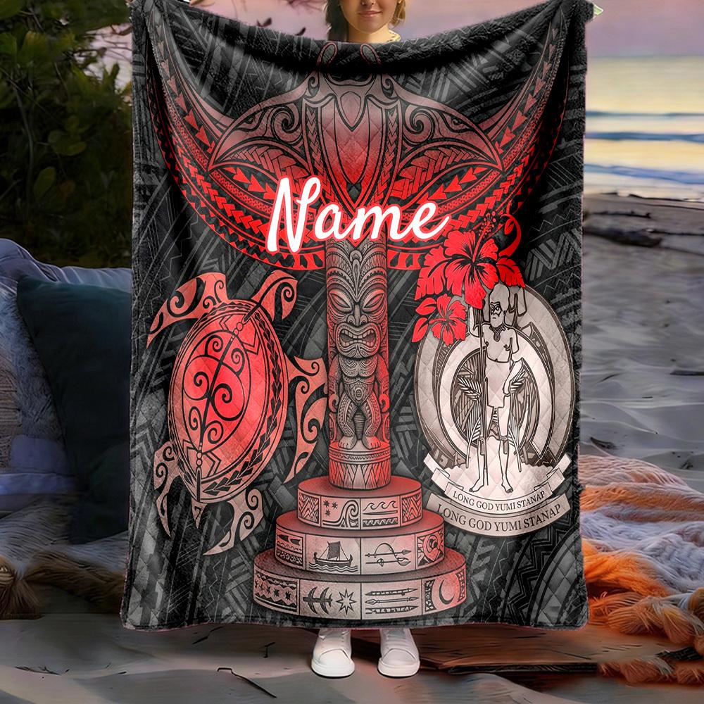 Polynesian Mythology Customize Your Name Outdoor Blanket Comfortable Soft Lightweight Allseason Multipurpose Blanket For Travel Camping Picnics Sofa