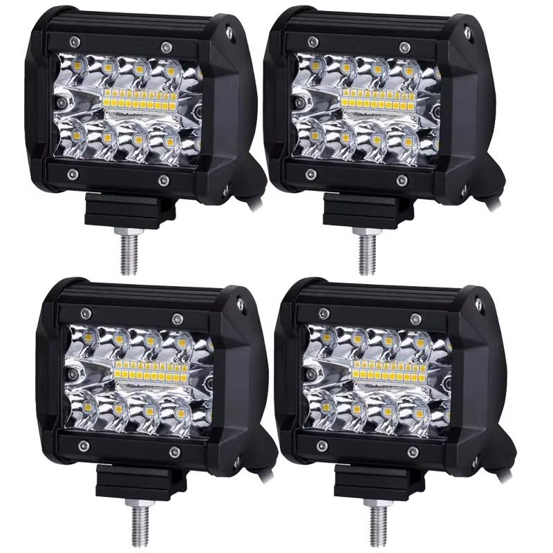 4 inch 60W Work Light Spot Flood Offroad Car Lights Bar Fog Lamp For Jeep Off Road 4X4 ATV UTV Truck Trailer Ship LED Headlights