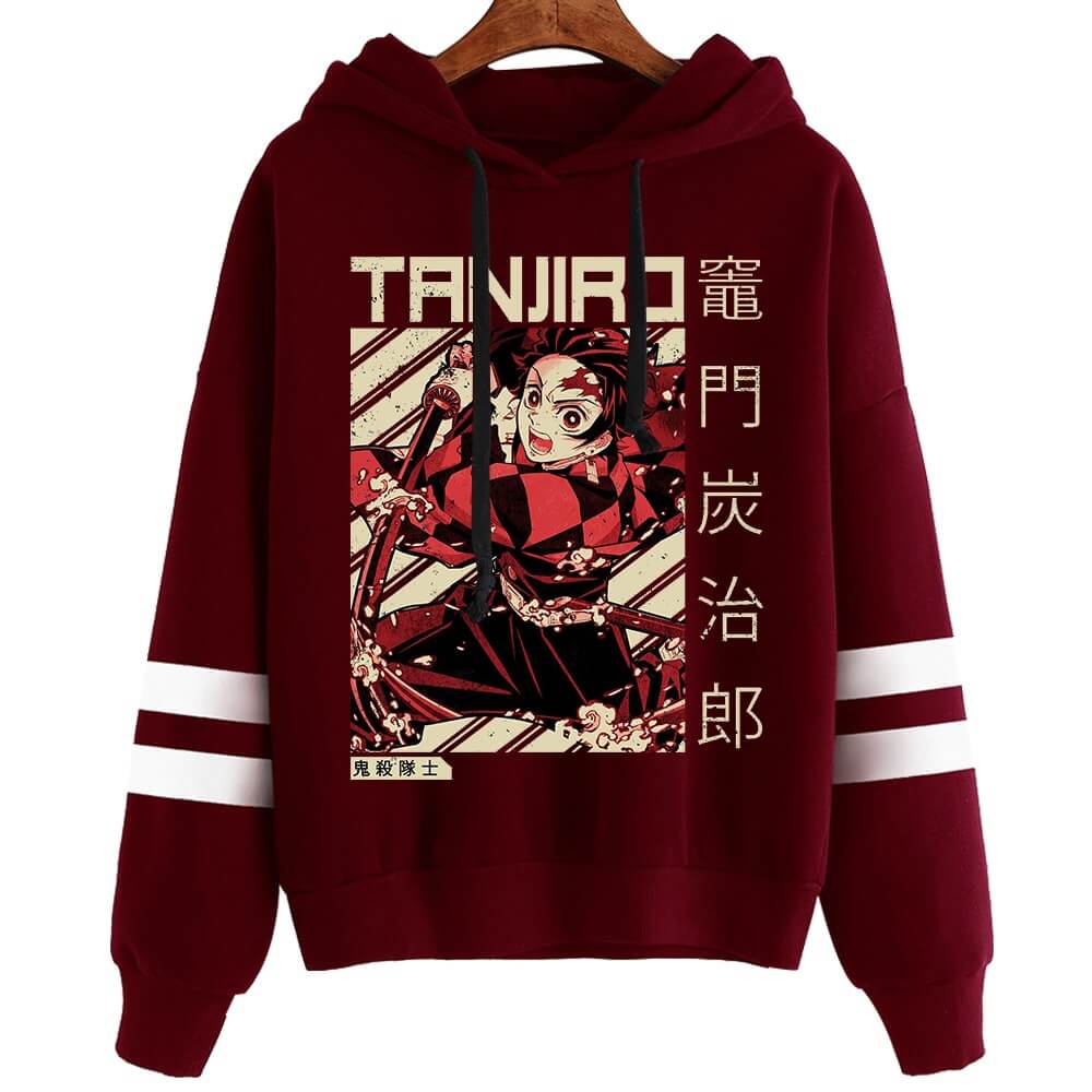 Anime Demon Slayer Hoodie Kamado Tanjirou Kamado Nezuko Printed Hoodies Hooded Sweatshirts Tops Pullovers