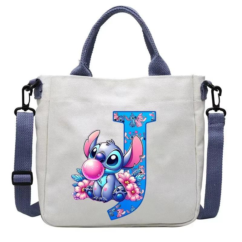 26 Letter Printed Student Canvas Bag Shoulder Bag Multi-Function Large Capacity Messenger Bag