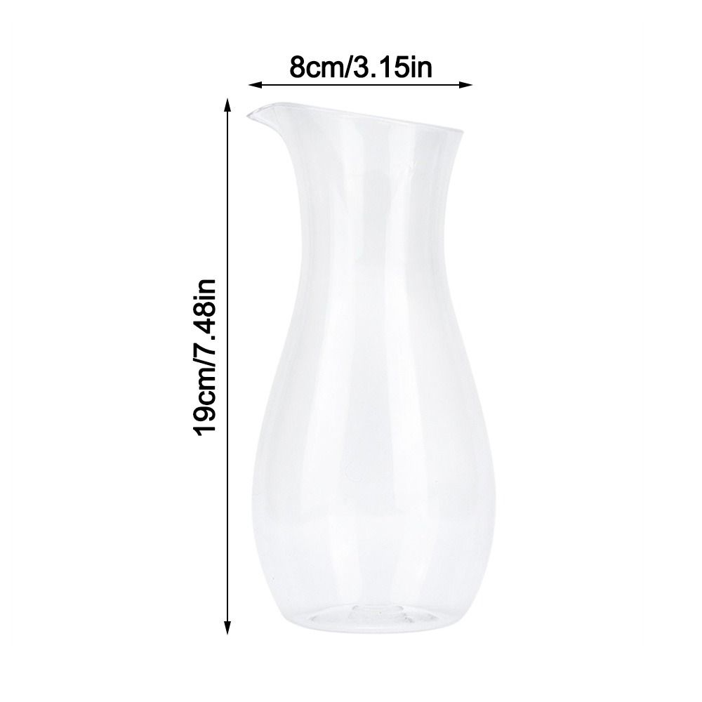 Transparent Juice Bottle Divided Hip Flask Wine Carafe Drink Pitcher Beverage Carafe Home