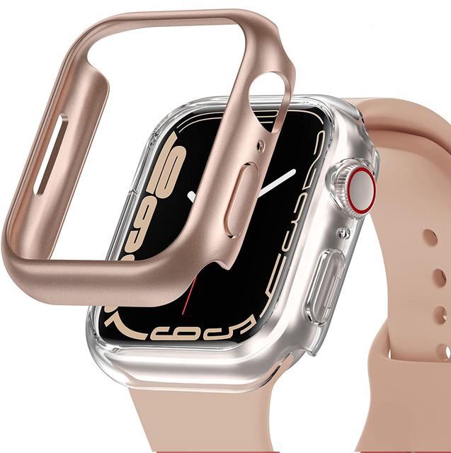Чехол для Apple Watch Case серия 9 7 8 6 se 5 4 3 Аксессуары PC Защитный бампер iWatch чехол 41мм 45мм 44мм 40мм 42мм 38мм